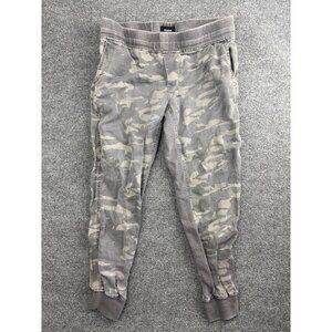 Monrow Pants Womens Medium Camo Jogger Linen Lyocell Stretch Casual
